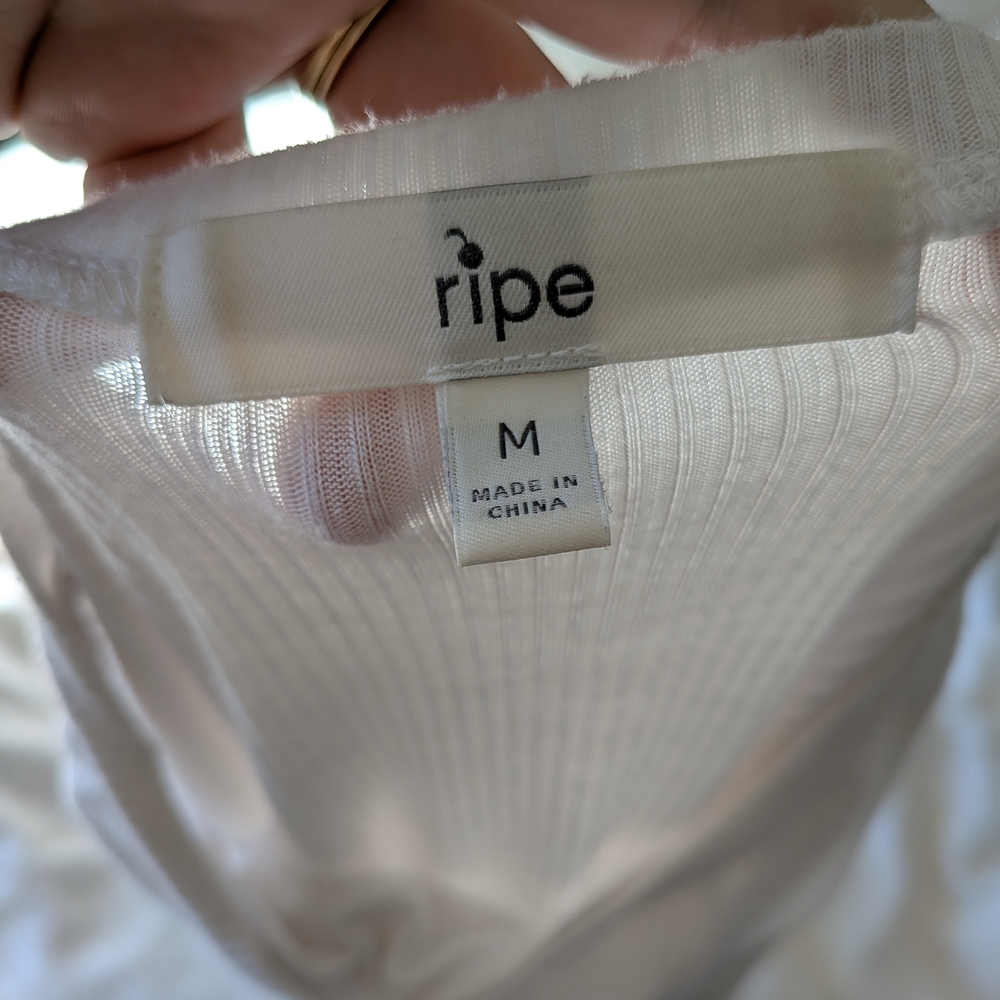 Ripe Maternity White Ruched Tank Top - Picture 2 of 5